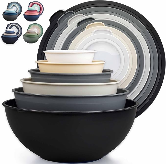 Zulay Kitchen 12 Piece Plastic Mixing Bowls by ZulayKitchen