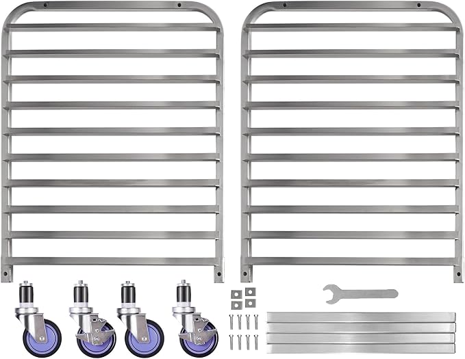 BIEAMA 10-Tier Half Sheet Pan Rack, NSF Bun Pan Rack, Aluminum Bakery Rack - Image 7