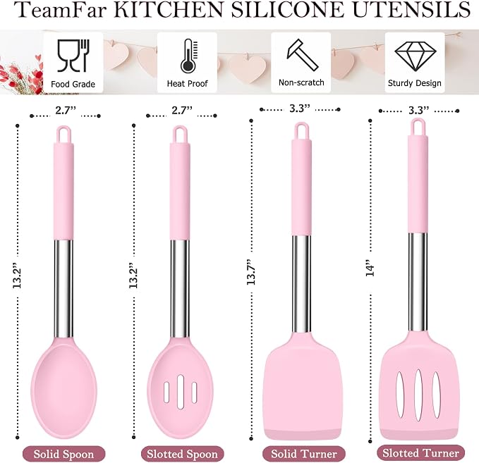 TeamFar Kitchen Utensils, for Frying Mixing Draining Turning, Healthy & - Image 2