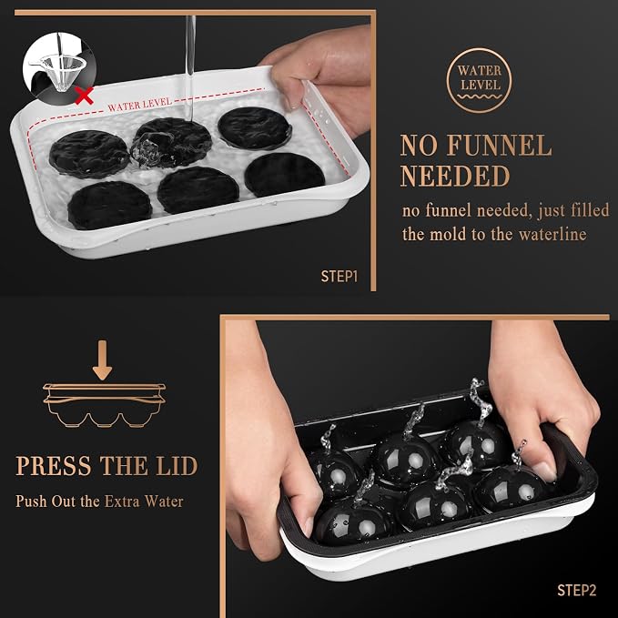 Round Ice Cube Mold with Lid - Image 3