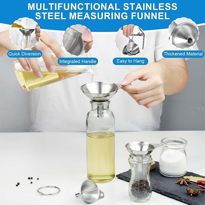 Measuring Cups and Spoons Set 35 Pcs, 11 Stainless Steel Nesting Measuring - Image 8