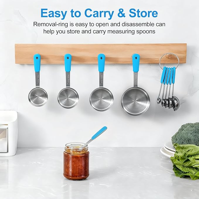 Bopei Measuring Cups and Spoons Set Stainless Steel 10 Piece - Image 5