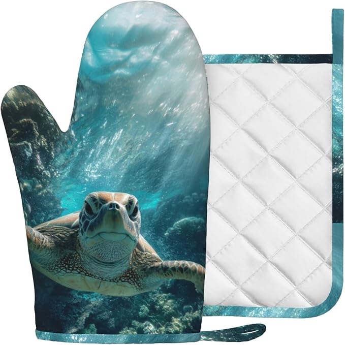 Sea Turtles Oven Mitt and Pot Holder - Image 2