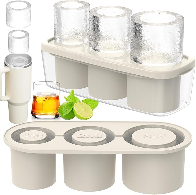 Ice Cube Tray for Tumbler Cup 30Oz-40Oz, Easy Fill and Release Ice Maker for by Ukulork