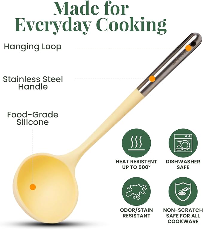Larder & Vine 12-Piece Silicone Kitchen Cooking Utensils Set - Image 4