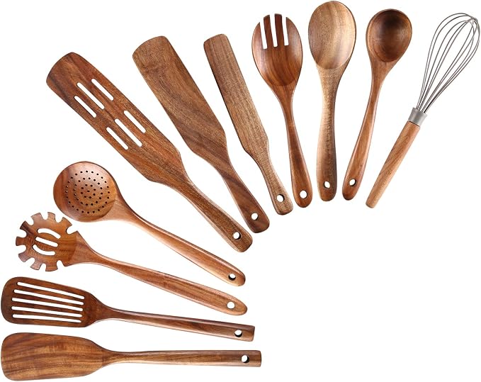 Wooden Kitchen Utensils Set by NAYAHOSE