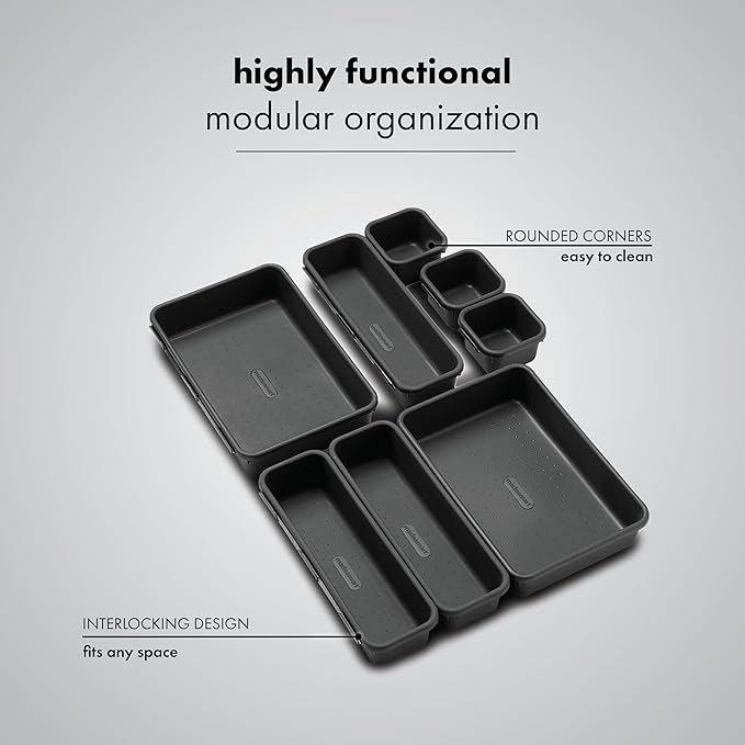 Madesmart 8-Piece Interlocking Bin Pack - Image 2