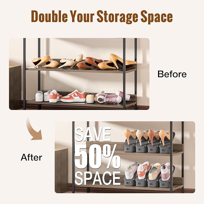 Neprock Shoe Slots Organizer for Closet, Shoe Storage Organizer Shoe Slots - Image 5