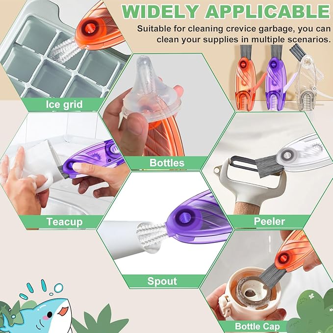 4 in 1 Cup Lid Cleaning Brush, Portable Water Bottle Brush, Bottle Gaps - Image 5