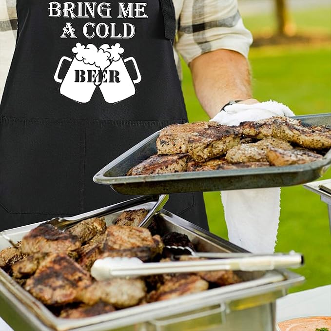 Rosoz Funny BBQ Black Chef Aprons - Image 7
