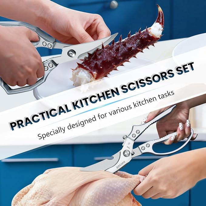 HUUSK Silver Kitchen Scissors Set - Image 2