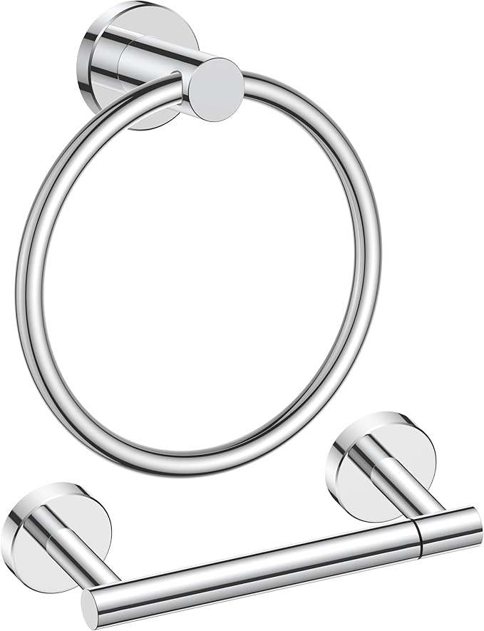 FORIOUS Toilet Paper Holder Wall Mount, SUS304 Stainless Steel Double Post by FORIOUS
