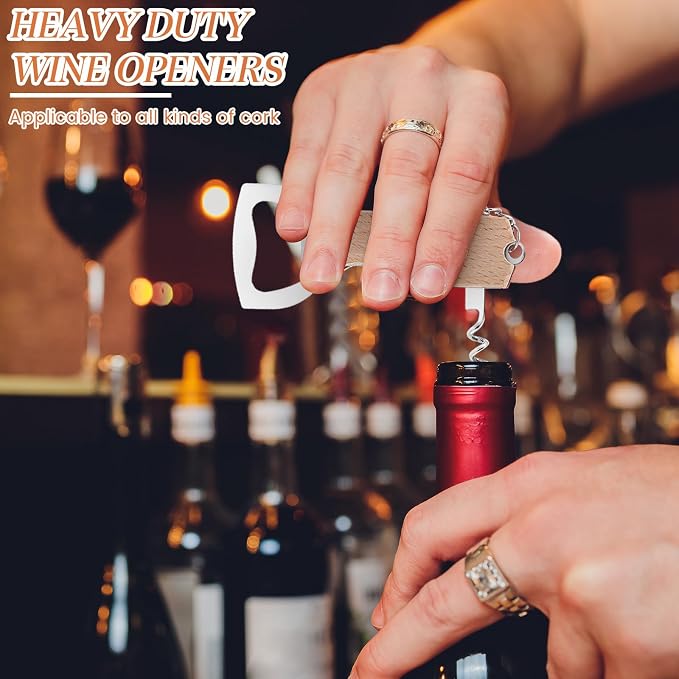 Ziliny 24 Pcs Bottle Opener Keychain Bulk Wine Bottle Beer Opener Keychain - Image 4