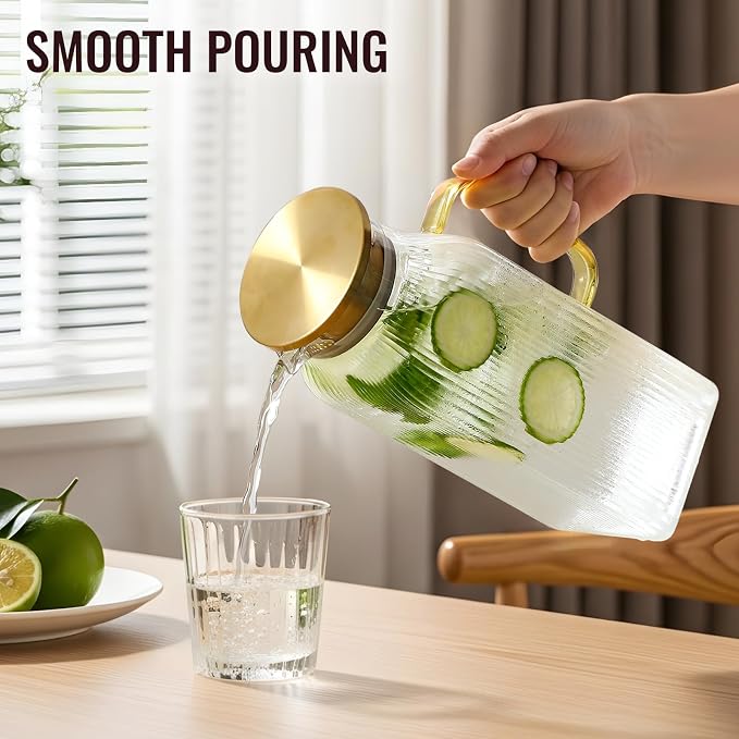 2 Liter/68 oz Square Glass Pitcher - Image 6