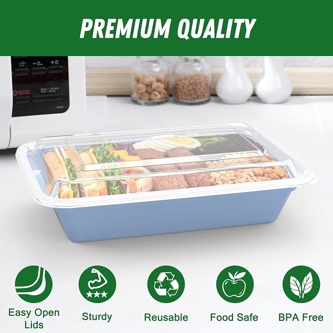 50 Pack 32 oz Meal Prep Containers Reusable - Image 3
