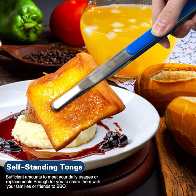 4Pcs Stainless Steel Kitchen Tongs - Image 8