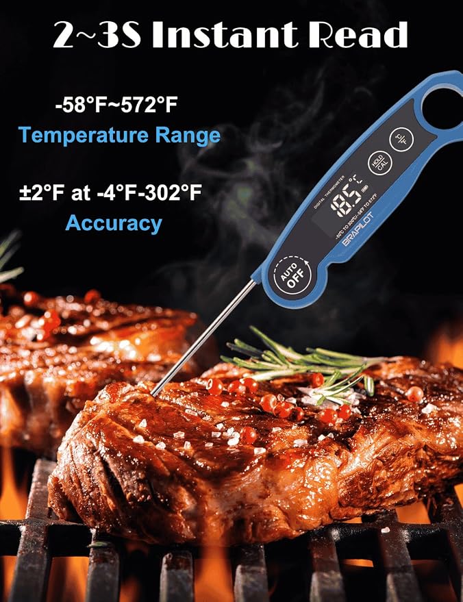 Digital Meat Thermometer Rechargeable, Waterproof Kitchen Cooking Thermometer - Image 2