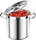 Stainless Steel Stock Pot, 50 QT Large Stock Pot by AUFETQ
