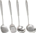 FJNATINH 4-Pieces 304 Stainless Steel Wok Spatula Set, Cooking Utensil Set by HOMEKITCHENTOOL