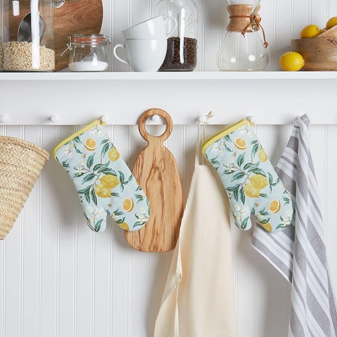 Martha Stewart Lemon Whimsy Oven Mitt 2-Pack Set - Image 2