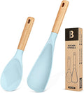 Cooking Spoon and Rice Scooper for Nonstick Cookwares, Wood Handle Spoon for by BADIANO