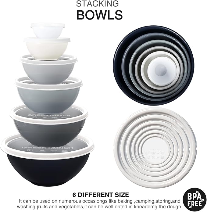 Greentainer Plastic Mixing Bowls - Image 4
