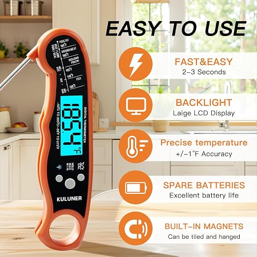KULUNER TP-01 Waterproof Digital Instant Read Meat Thermometer - Image 2