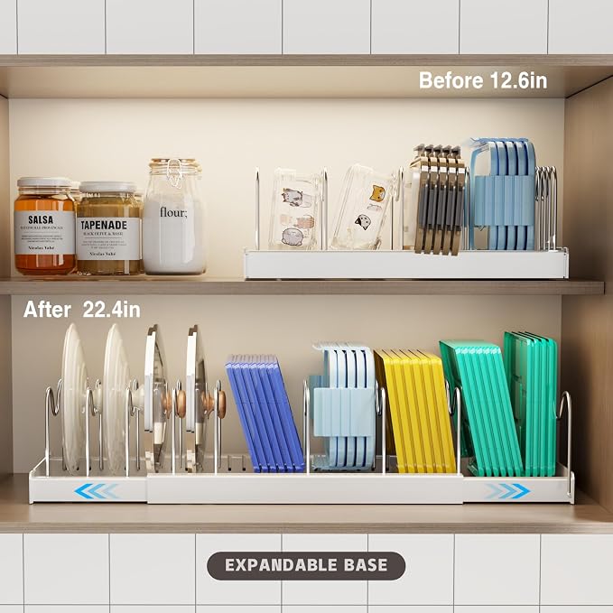 Magheo Expandable Food Storage Container Lid Organizers - Image 3