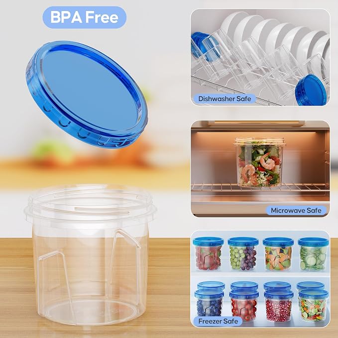 Freezer Storage Containers Set, Small Plastic Containers - Image 5