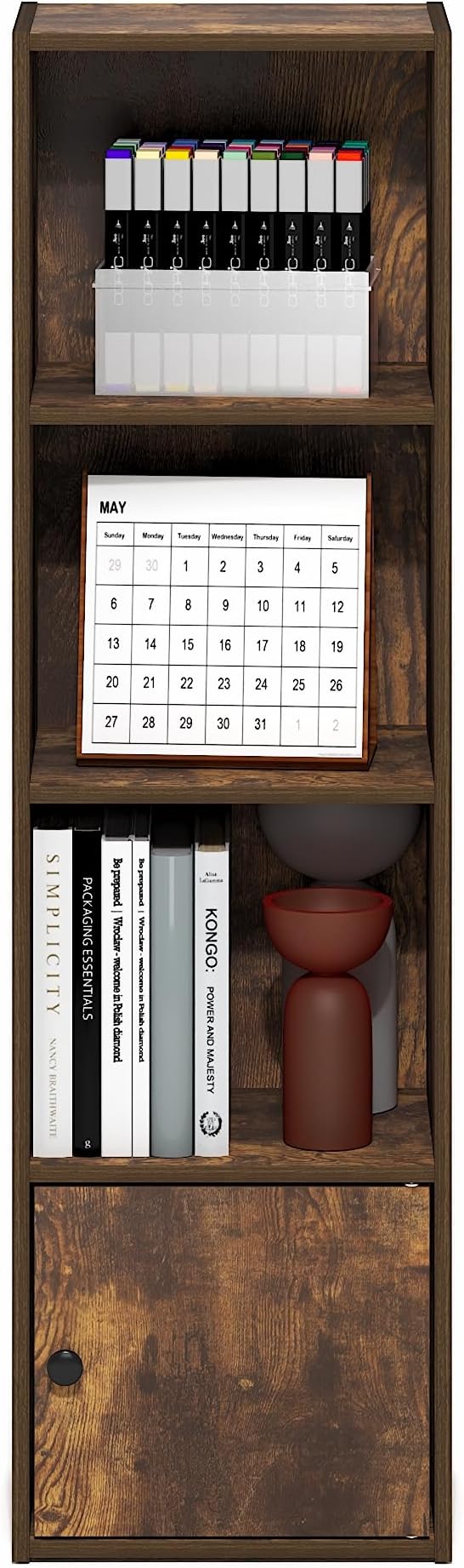 Furinno LUDER Book Shelf, 4-Tier Bookshelf - Image 5