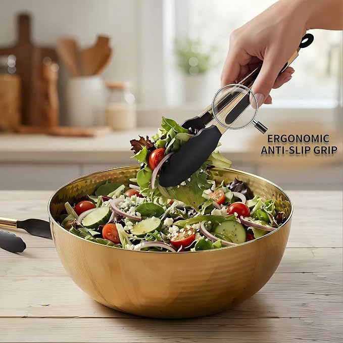 Professional Gold Kitchen Tongs - Image 3