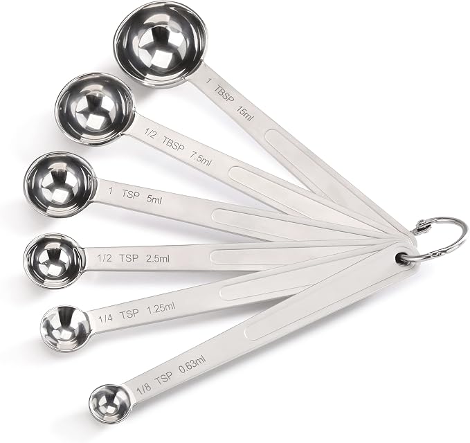 New Star Foodservice 43112 Stainless Steel 18/8 Measuring Spoons by NewStarFoodservice