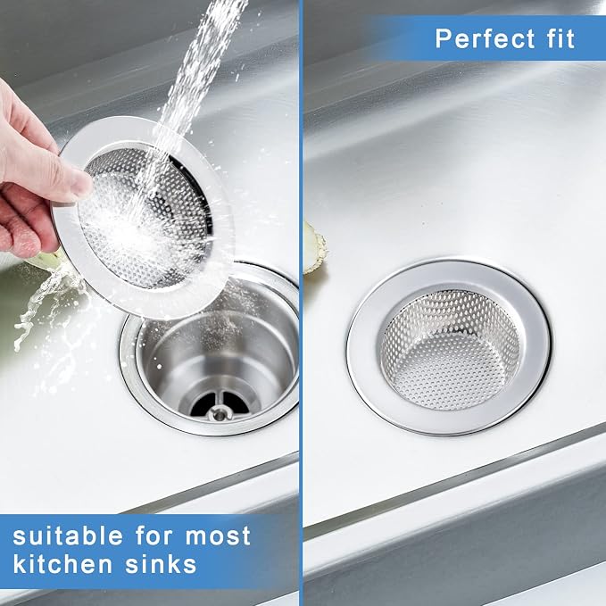 Honmein 3 Pcs Sink Strainer for Most Kitchen Sink Drain Basket, Upgraded - Image 7