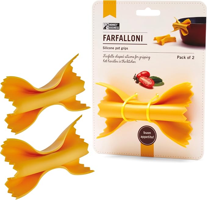 Monkey Business Farfalloni-Shaped Pot Holders – Mini Silicone Pinch Mitts | Fun by MonkeyBusinessDesign