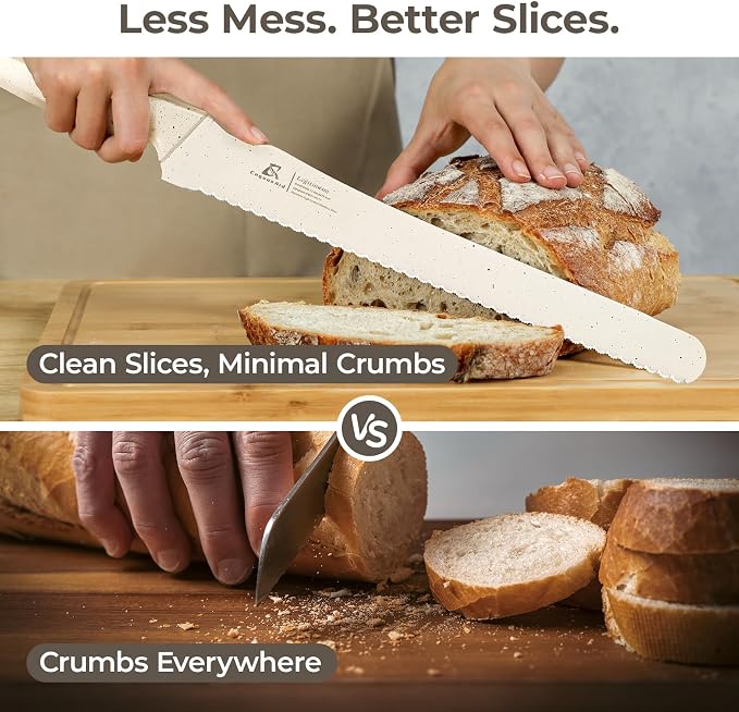 CoquusAid Upgrade Bread Knife for Homemade Bread, World‘s 1st Double Serrated - Image 3