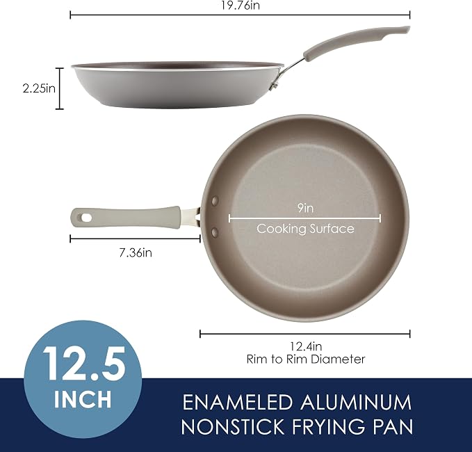 Rachael Ray Cook + Create Nonstick Frying Pan/Skillet, 12.5 Inch - Image 5