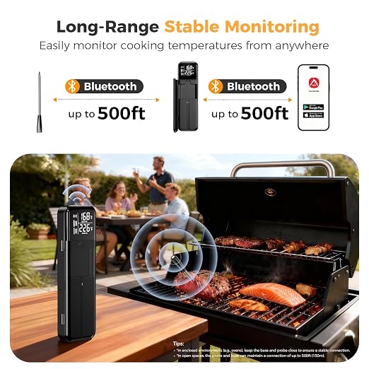 Smart Wireless Meat Thermometer, Digital Cooking Thermometer - Image 2