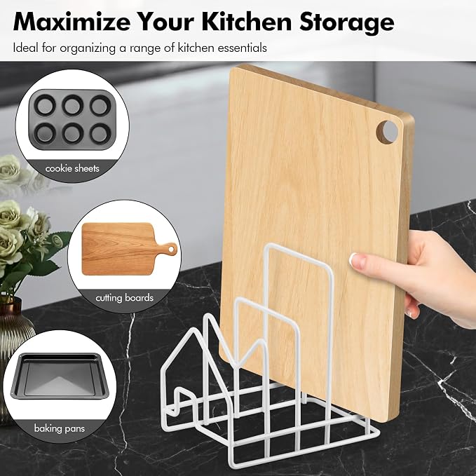 Poeland Kitchen Pot Lid Organizer, Pan Rack - Image 7