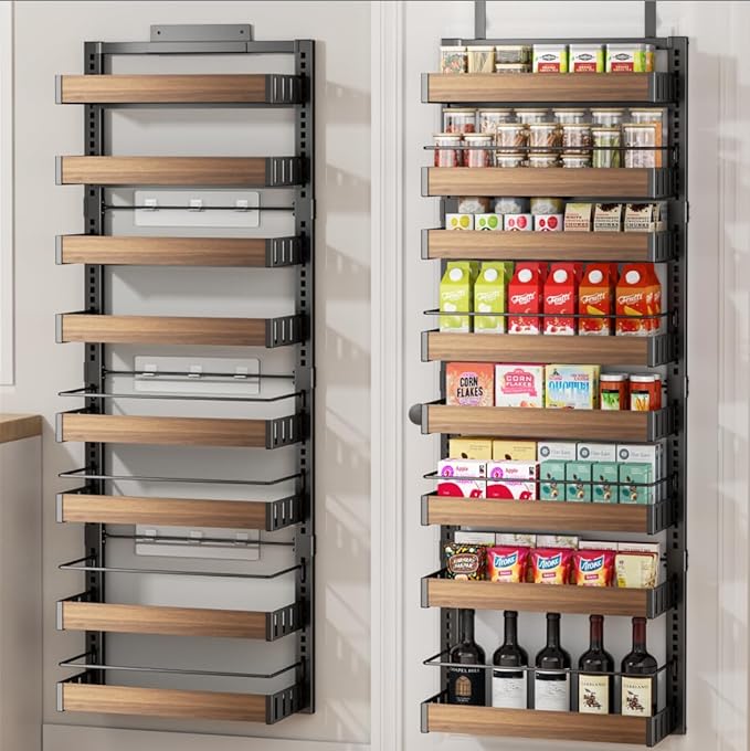 POKIPO 8 Tier Over The Door Pantry Organizer, 2 IN 1 Wall Mount or Hanging by POKIPO