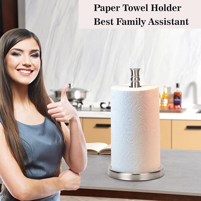 Paper Towel Holder Countertop, Standing Paper Towel Roll Holder - Image 8