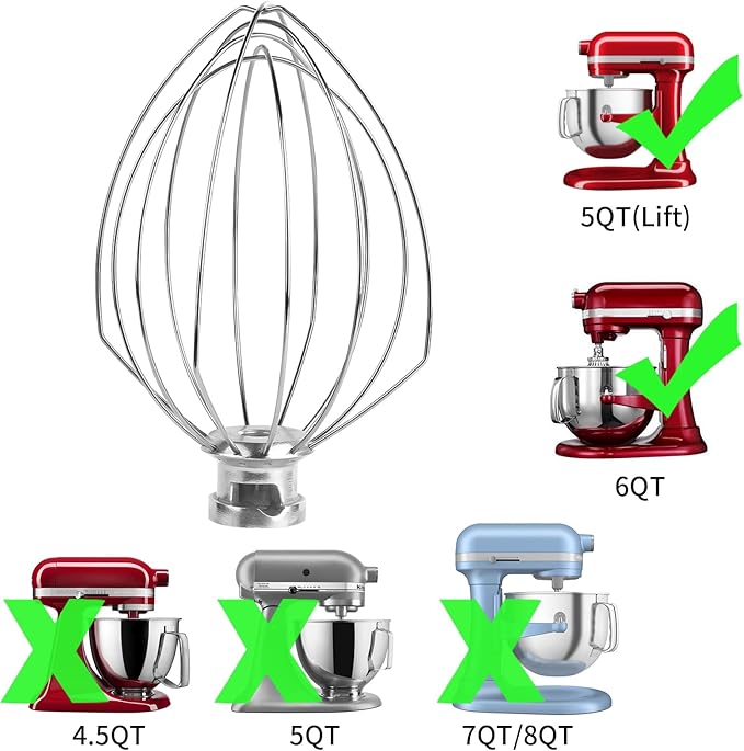6 Wire Whisk Attachments Compatible - Image 5