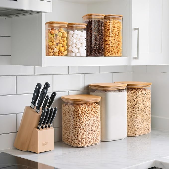 ComSaf 3.6Qt Glass Food Storage Containers, Cereal Storage Containers - Image 6