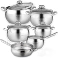 Daniks Classic 11-Piece Stainless Steel Cookware Set by Daniks