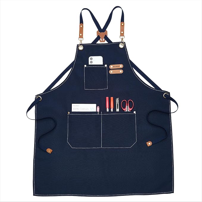 MEEDEN Painting Apron for Men Women: Adjustable Cross Back Waterproof Polyester by MEEDEN
