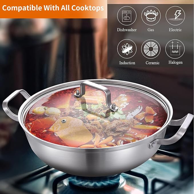Delarlo Tri-Ply Stainless Steel 12 inch Everyday Pan - Image 6
