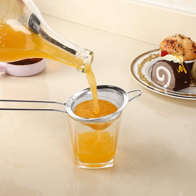Patelai 3 Pieces Tea Strainers Cocktail Strainer Stainless Steel Fine Mesh - Image 6