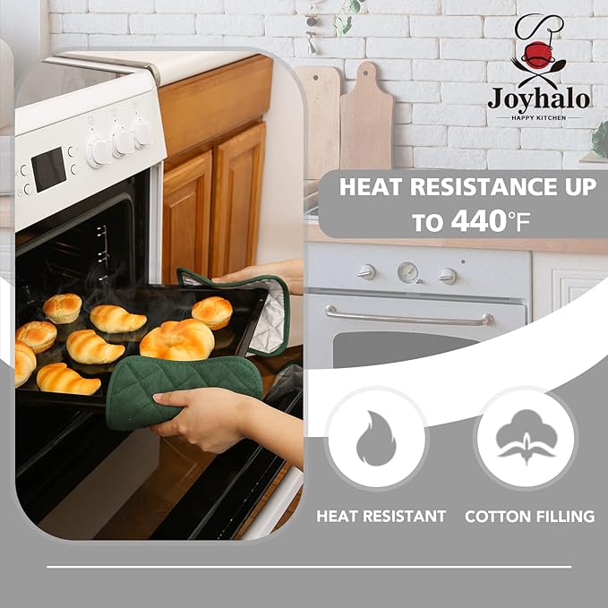 Joyhalo 6 Pack Pot Holders for Kitchen, Cotton Oven Holder - Image 3