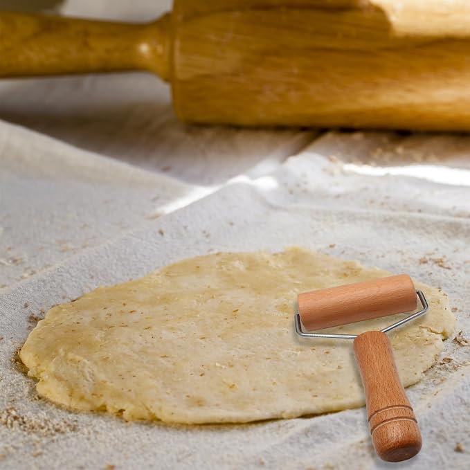 Wooden Rolling Pin, Ergonomic Non-Stick Pizza Baker Dough Pastry Roller - Image 6