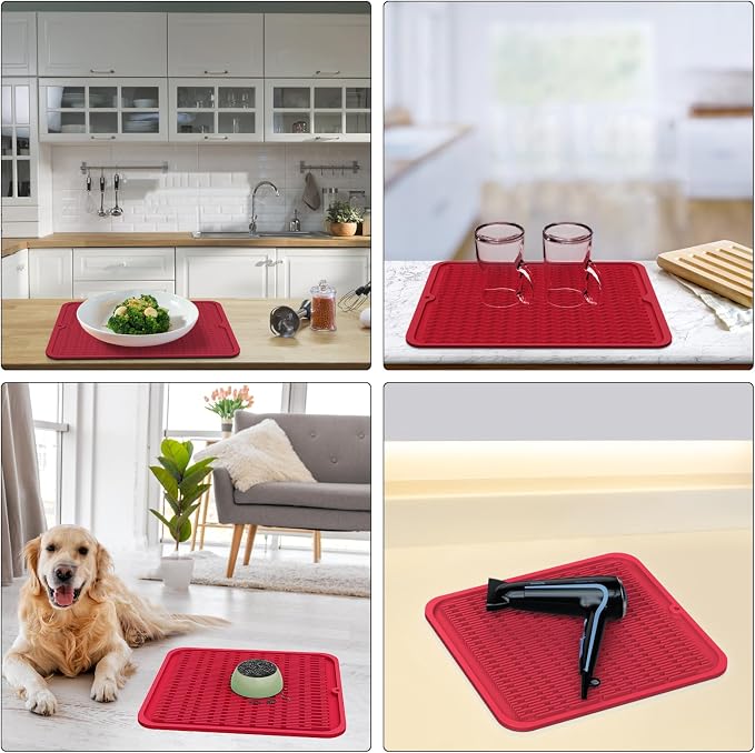 ZLR Silicone Dish Drying Mat 12" x 12" Square - Image 9