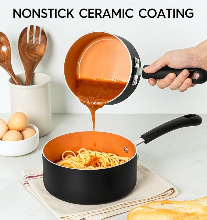 MICHELANGELO Nonstick Sauce Pan - Image 3